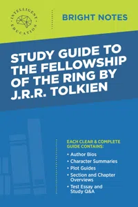 Study Guide to The Fellowship of the Ring by JRR Tolkien_cover