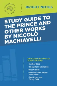 Study Guide to The Prince and Other Works by Niccolò Machiavelli_cover