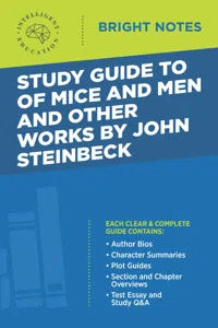 Study Guide to Of Mice and Men and Other Works by John Steinbeck_cover
