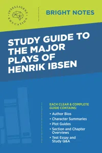Study Guide to the Major Plays of Henrik Ibsen_cover