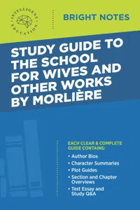 Study Guide to The School for Wives and Other Works by Molière_cover