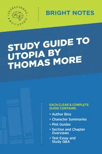Study Guide to Utopia by Thomas More_cover
