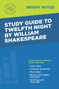 Study Guide to Twelfth Night by William Shakespeare_cover