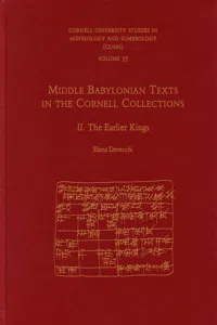 Middle Babylonian Texts in the Cornell Collections, Part 2_cover