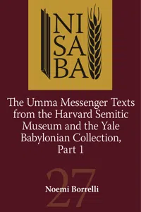 Umma Messenger Texts from Harvard and the YBC, Part 1_cover