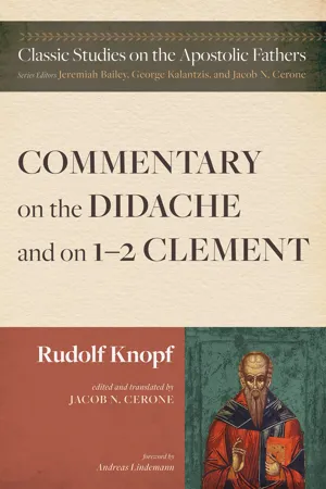 Commentary on the Didache and on 1–2 Clement