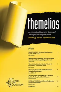 Themelios, Volume 33, Issue 2_cover