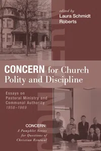 Concern for Church Polity and Discipline_cover