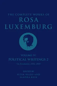 The Complete Works of Rosa Luxemburg Volume IV_cover