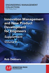 Innovation Management and New Product Development for Engineers, Volume II_cover
