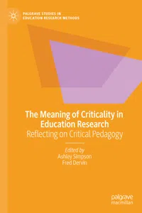 The Meaning of Criticality in Education Research_cover
