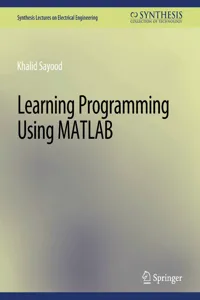 Learning Programming Using Matlab_cover