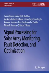Signal Processing for Solar Array Monitoring, Fault Detection, and Optimization_cover