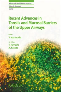 Recent Advances in Tonsils and Mucosal Barriers of the Upper Airways_cover