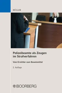 Polizeibeamte als Zeugen im Strafverfahren_cover