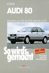 Audi 80 9/91 bis 8/94, Avant bis 12/95_cover