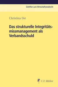 Das strukturelle Integritätsmissmanagement als Verbandsschuld_cover