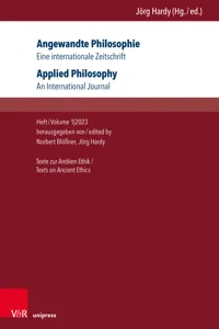 Angewandte Philosophie. Eine internationale Zeitschrift / Applied Philosophy. An International Journal_cover