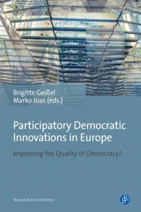 Participatory Democratic Innovations in Europe_cover