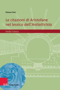 Le citazioni di Aristofane nel lessico dell'Antiatticista_cover