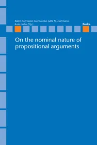 On the nominal nature of propositional arguments_cover