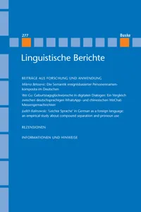 Linguistische Berichte Heft 277_cover