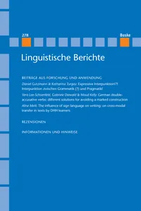 Linguistische Berichte Heft 278_cover
