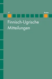 Finnisch-Ugrische Mitteilungen Band 47_cover