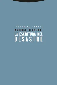 La escritura del desastre_cover