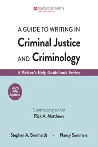 A Guide to Writing in Criminal Justice and Criminology with 2020 APA Update_cover
