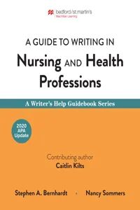A Guide to Writing in Nursing and Health Professions with 2020 APA Update_cover