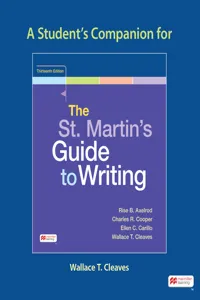 A Student's Companion to The St. Martin's Guide to Writing_cover