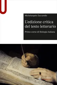 L'edizione critica del testo letterario_cover