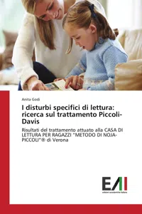 I disturbi specifici di lettura: ricerca sul trattamento Piccoli-Davis_cover