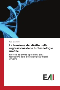 La funzione del diritto nella regolazione delle biotecnologie umane_cover