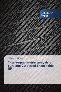 Thermogravimetric analysis of pure and Cu doped tin selenide NP_cover