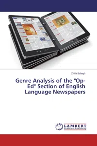 Genre Analysis of the "Op- Ed" Section of English Language Newspapers_cover