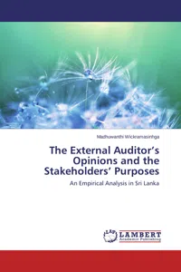 The External Auditor's Opinions and the Stakeholders' Purposes_cover