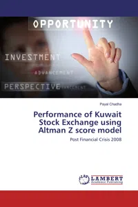 Performance of Kuwait Stock Exchange using Altman Z score model_cover