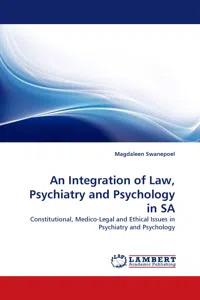 An Integration of Law, Psychiatry and Psychology in SA_cover