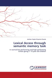 Lexical Access through semantic memory task_cover