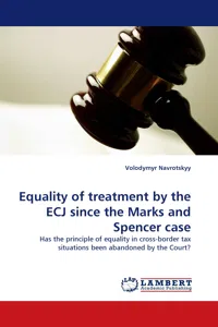 Equality of treatment by the ECJ since the Marks and Spencer case_cover