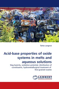 Acid-base properties of oxide systems in melts and aqueous solutions_cover