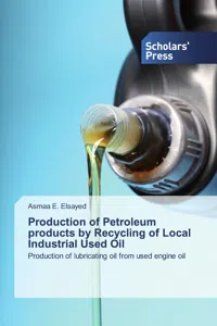 Production of Petroleum products by Recycling of Local Industrial Used Oil_cover