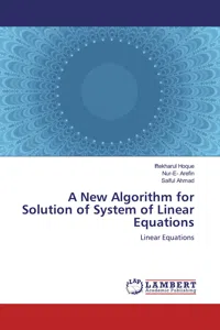 A New Algorithm for Solution of System of Linear Equations_cover