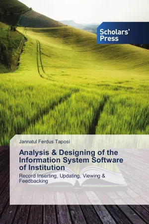 Analysis & Designing of the Information System Software of Institution
