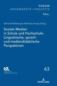 Soziale Medien in Schule und Hochschule : Linguistische, sprach- und mediendidaktische Perspektiven_cover