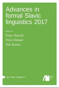 Advances in formal Slavic linguistics 2017_cover