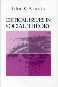 Critical Issues in Social Theory_cover