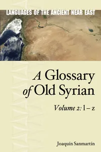 A Glossary of Old Syrian_cover